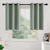 NICETOWN Grey Light Blocking Curtains 96 Inches Long 2 Panels for Living Room, Bedroom, Office Thermal Insulated Blackout Drapes Solid Grommet Noise Reducing Window Curtains, W40(Sage Green)