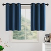 NICETOWN Grey Light Blocking Curtains 96 Inches Long 2 Panels for Living Room, Bedroom, Office Thermal Insulated Blackout Drapes Solid Grommet Noise Reducing Window Curtains, W40(Morrocan Blue)