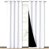 NICETOWN White 100% Blackout Curtains 84 inch Long for Bedroom 2 Pieces