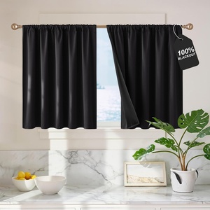 NICETOWN 100% Black Out Curtains 84 Inch Long, W52xL84, 2 Panels(Black)