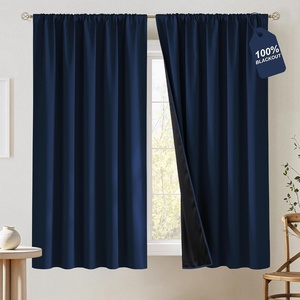 NICETOWN 100% Black Out Curtains 84 Inch Long, W52xL84, 2 Panels(Navy Blue)