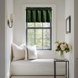 NICETOWN Black Velvet Blackout Curtains 96 inch Long 2 Panels(Green Series – Olive Green)