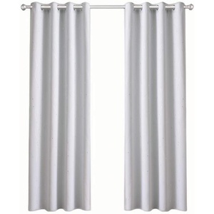 NICETOWN Grey Blackout Striped Pattern Curtains for Living Room, 52 x 84(Greyishwhite)