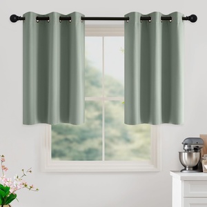 NICETOWN Grey Light Blocking Curtains 96 Inches Long 2 Panels for Living Room, Bedroom, Office Thermal Insulated Blackout Drapes Solid Grommet Noise Reducing Window Curtains, W40(Sage Green)