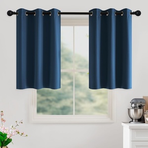 NICETOWN Grey Light Blocking Curtains 96 Inches Long 2 Panels for Living Room, Bedroom, Office Thermal Insulated Blackout Drapes Solid Grommet Noise Reducing Window Curtains, W40(Morrocan Blue)