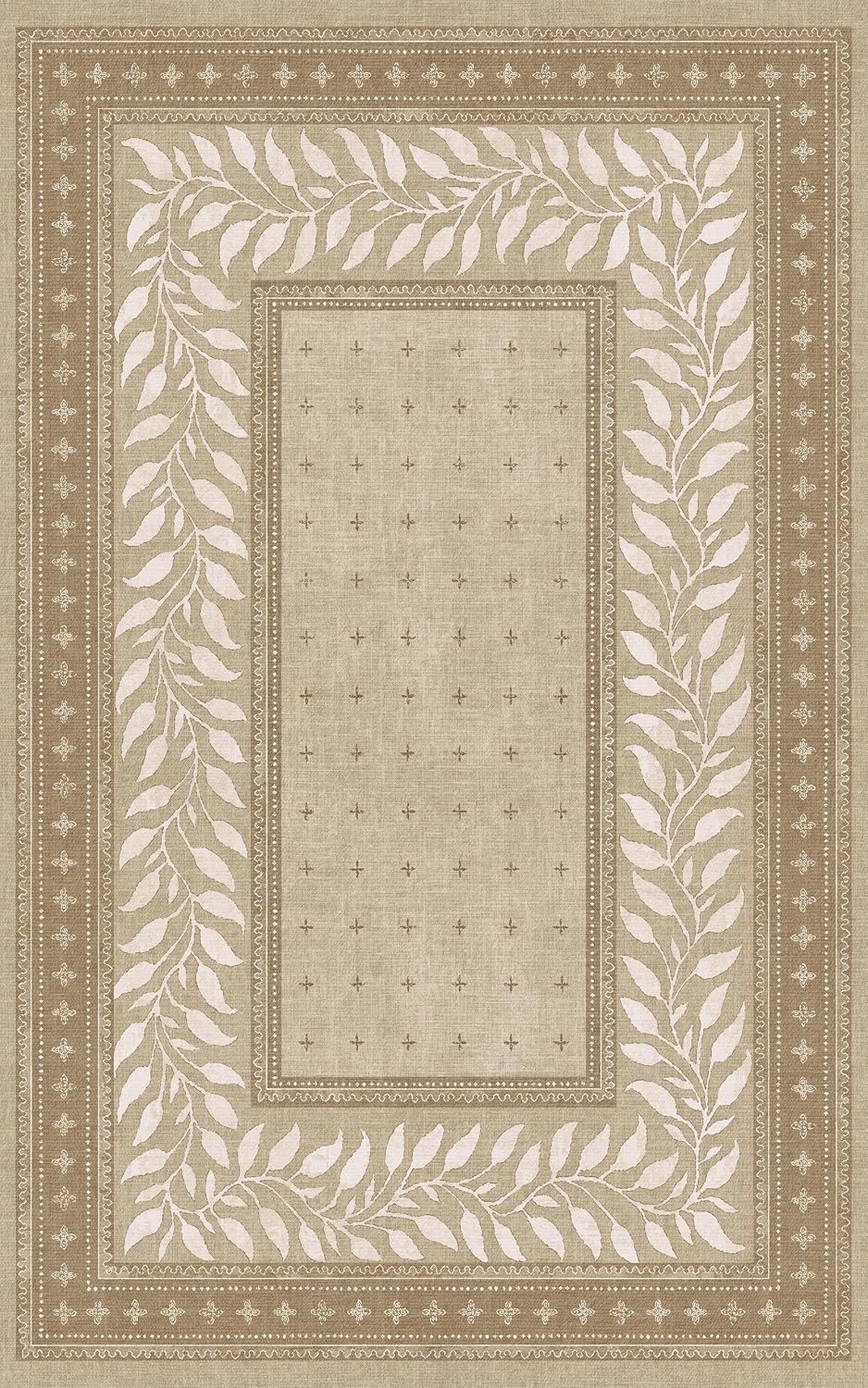 image:imageNICETOWN 8x10 UltraThin Brown Oriental Rug for Bedroom Tumble Washable Area Rugs 8x10 Boho NonSlip Vintage Living Room Rugs Oriental Carpet Entrance for Kitchen Laundry Bathroom BedroomNatural