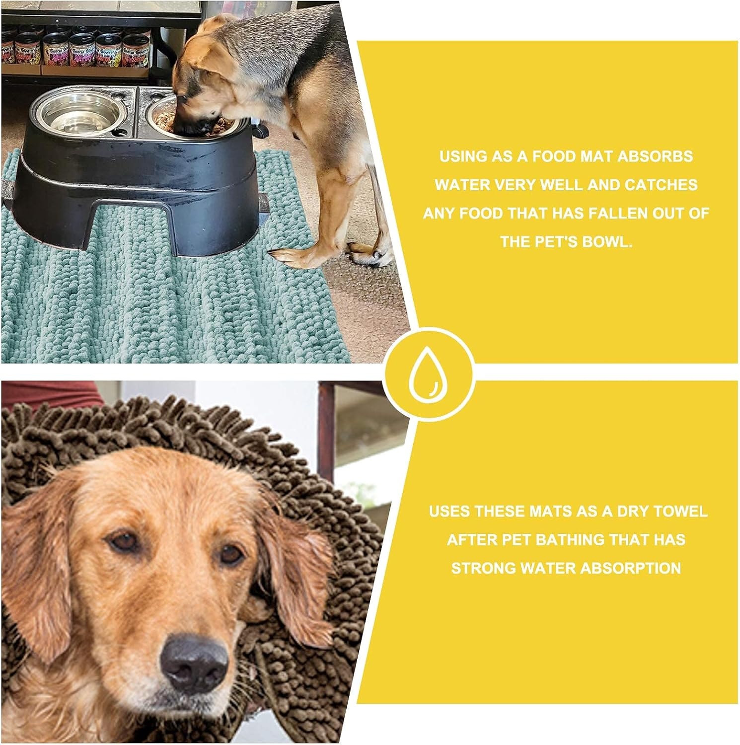 image:imageNICETOWN Black Bathroom Floor Mat AntiSlip Soft Living Room Bedroom Mat Floor Water Absorbent LowProfile Rug Doormat for Entry Mud Room Mat Back Door High Traffic Areas 47 x 24 inchesEggshell Green