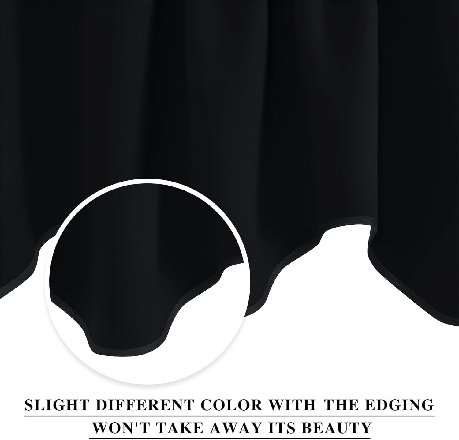 image:imageNICETOWN Blackout Floral Kitchen Valances for Windows 52 x 18 Inch LengthBlack