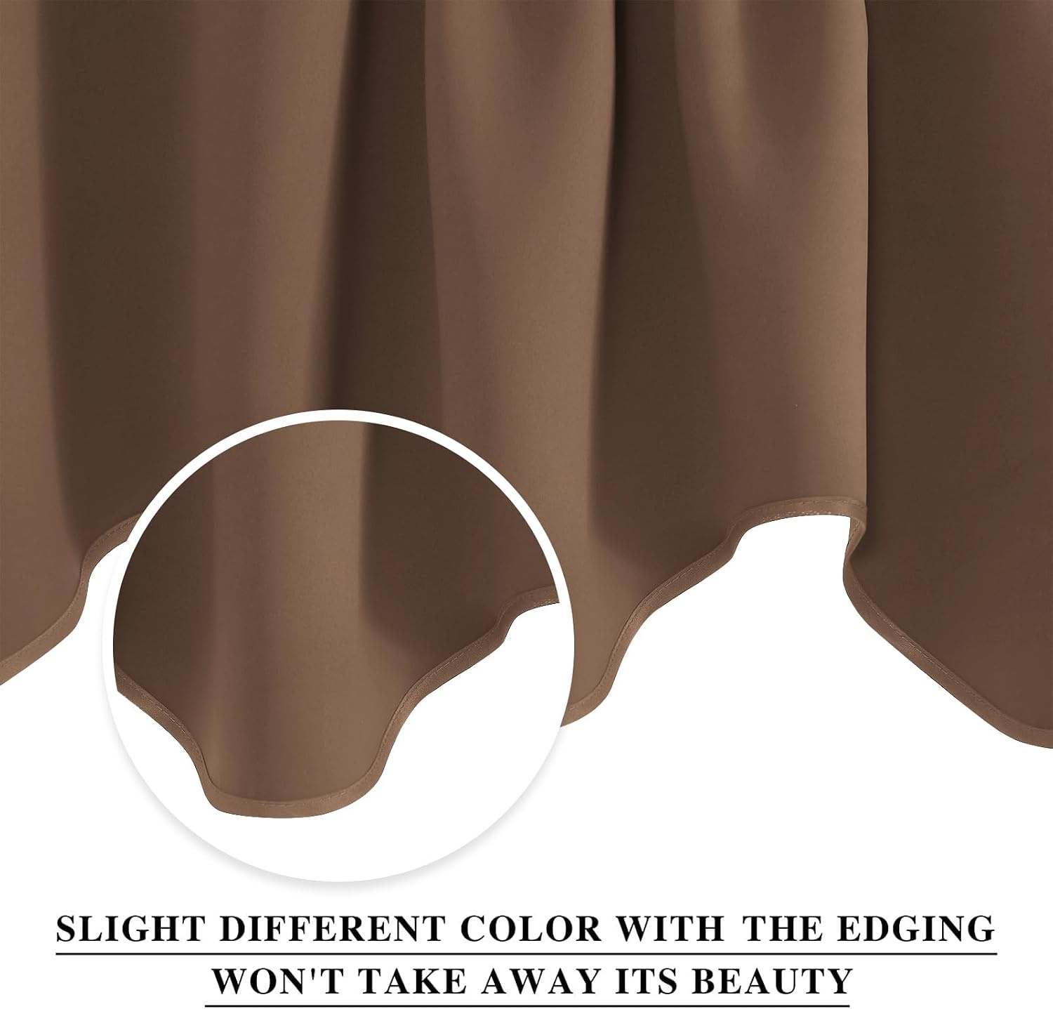 image:imageNICETOWN Blackout Floral Kitchen Valances for Windows 52 x 18 Inch LengthCappuccino