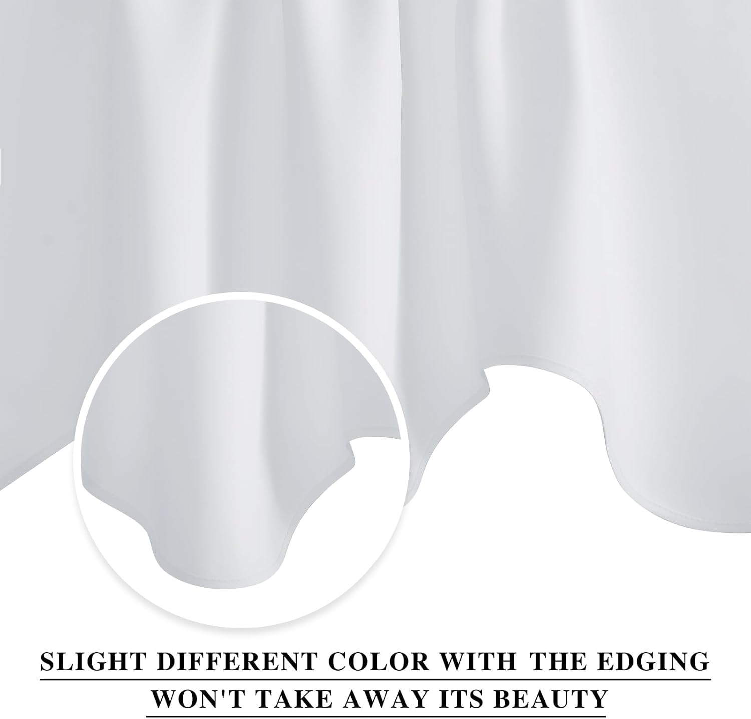 image:imageNICETOWN Blackout Floral Kitchen Valances for Windows 52 x 18 Inch LengthGreyish White