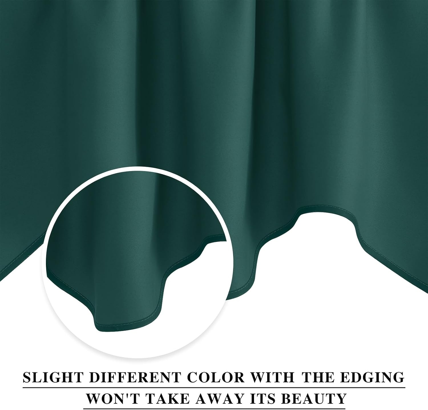 image:imageNICETOWN Blackout Floral Kitchen Valances for Windows 52 x 18 Inch LengthHunter Green