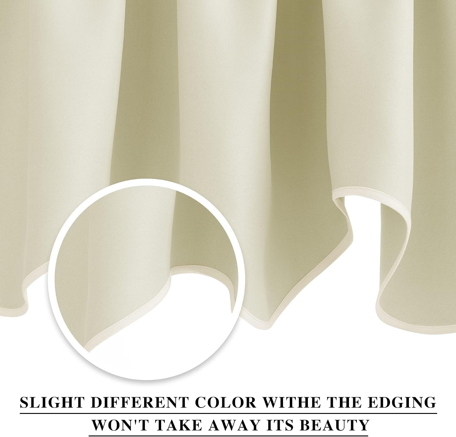 image:imageNICETOWN Blackout Floral Kitchen Valances for Windows 52 x 18 Inch LengthLight Beige