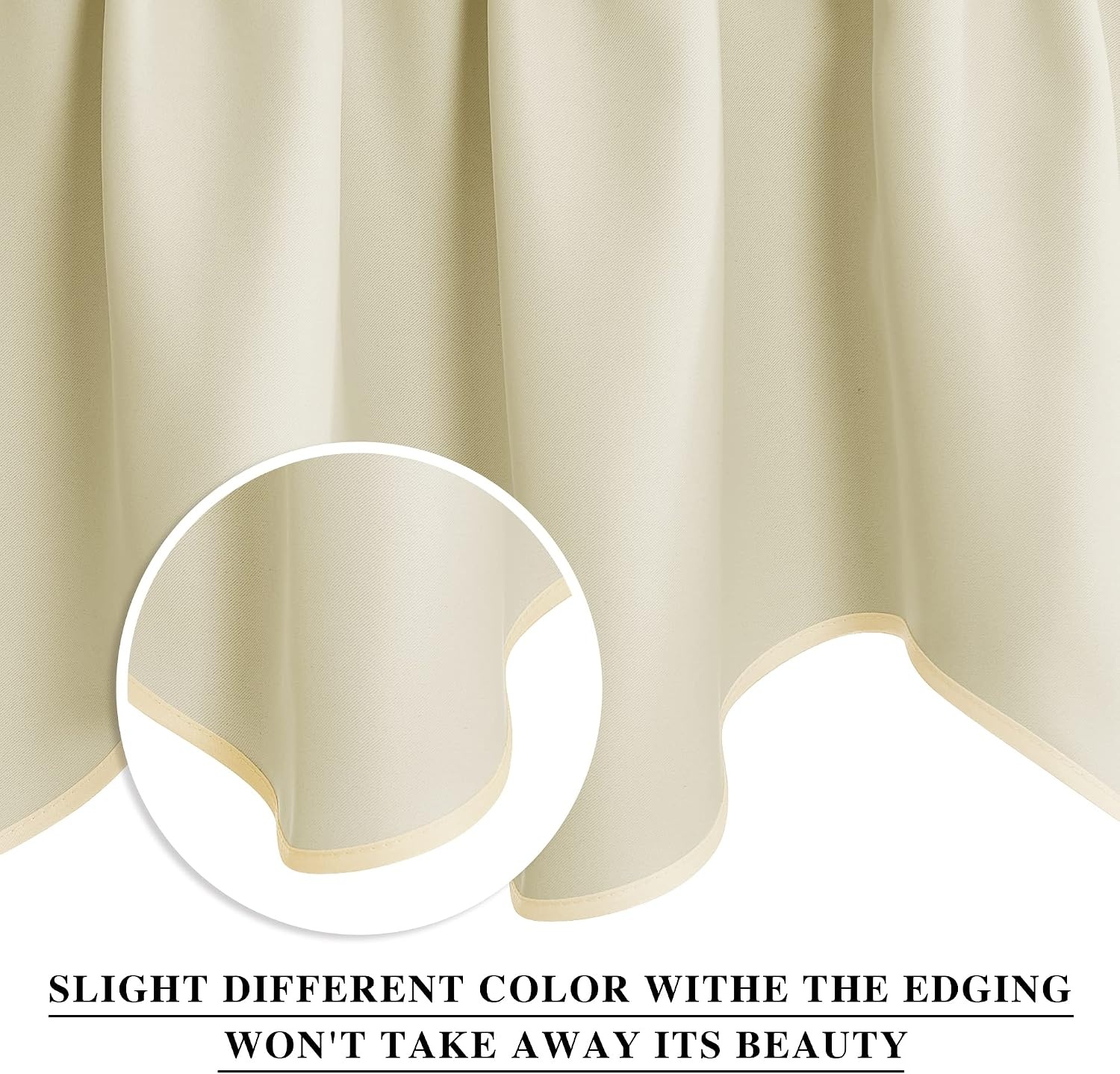 image:imageNICETOWN Blackout Floral Kitchen Valances for Windows 52 x 18 Inch LengthLight Beige