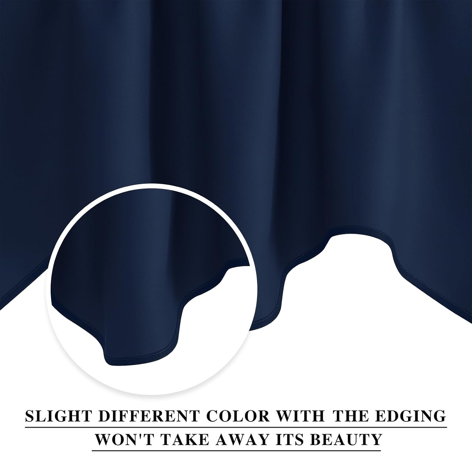 image:imageNICETOWN Blackout Floral Kitchen Valances for Windows 52 x 18 Inch LengthNavy