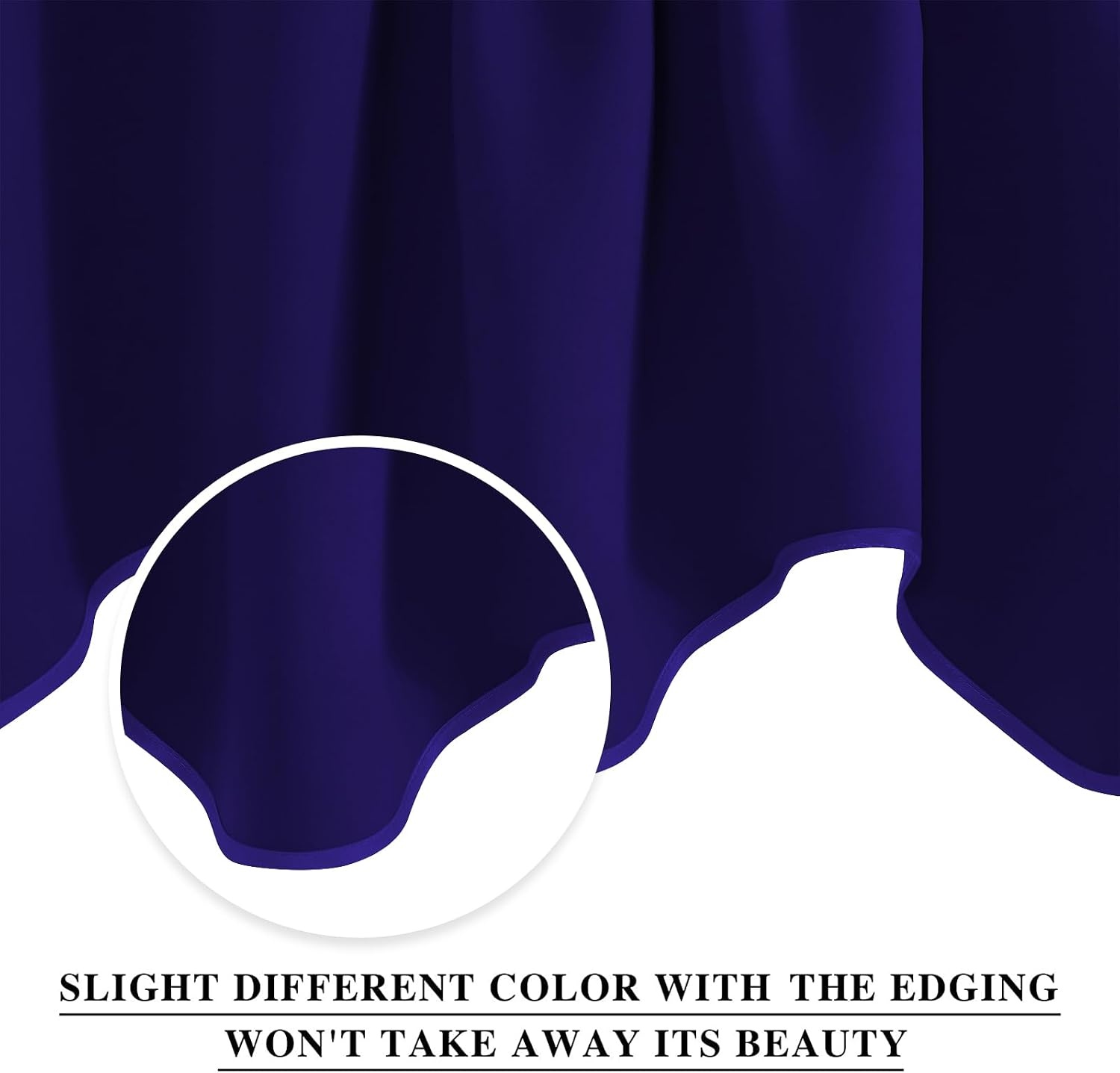 image:imageNICETOWN Blackout Floral Kitchen Valances for Windows 52 x 18 Inch LengthNavy Blue