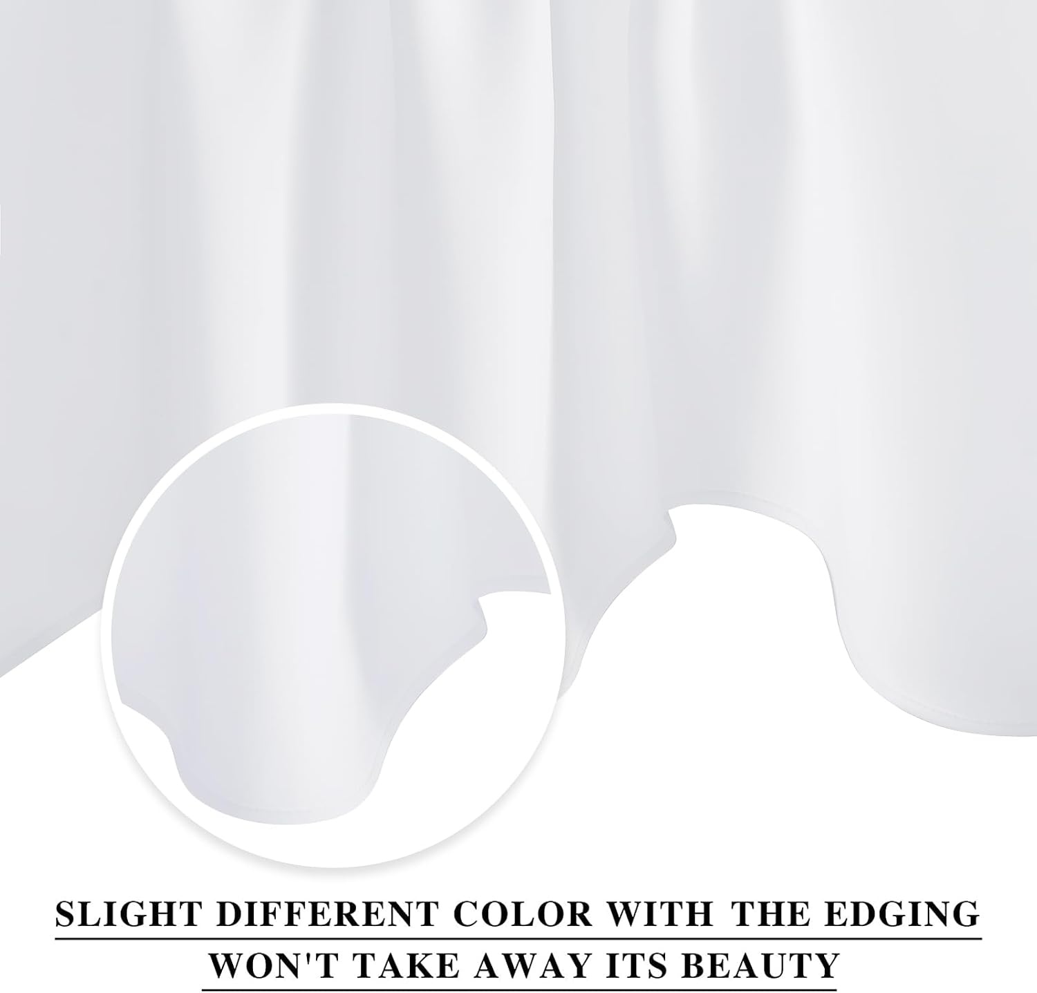 image:imageNICETOWN Blackout Floral Kitchen Valances for Windows 52 x 18 Inch LengthPure White
