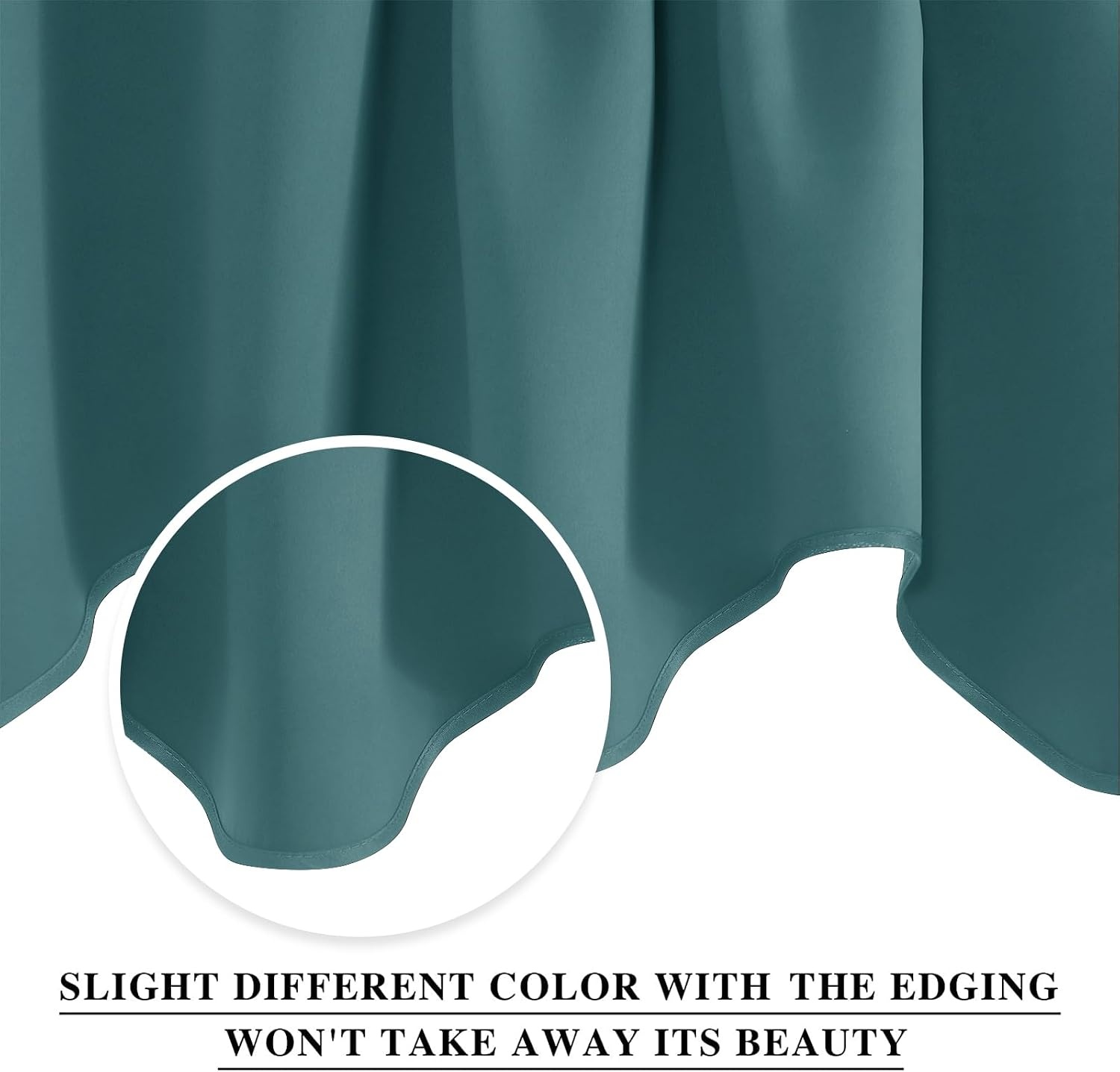 image:imageNICETOWN Blackout Floral Kitchen Valances for Windows 52 x 18 Inch LengthSea Teal