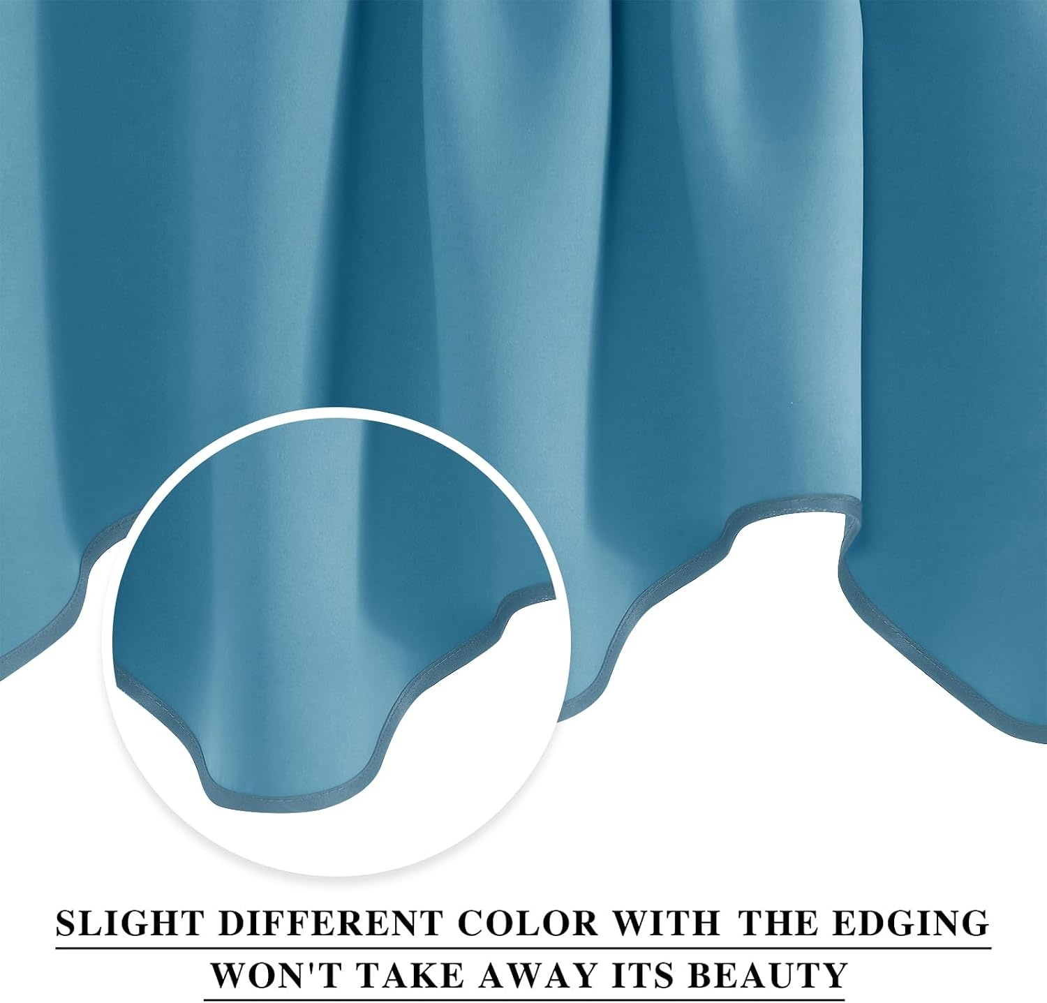 image:imageNICETOWN Blackout Floral Kitchen Valances for Windows 52 x 18 Inch LengthTeal Blue