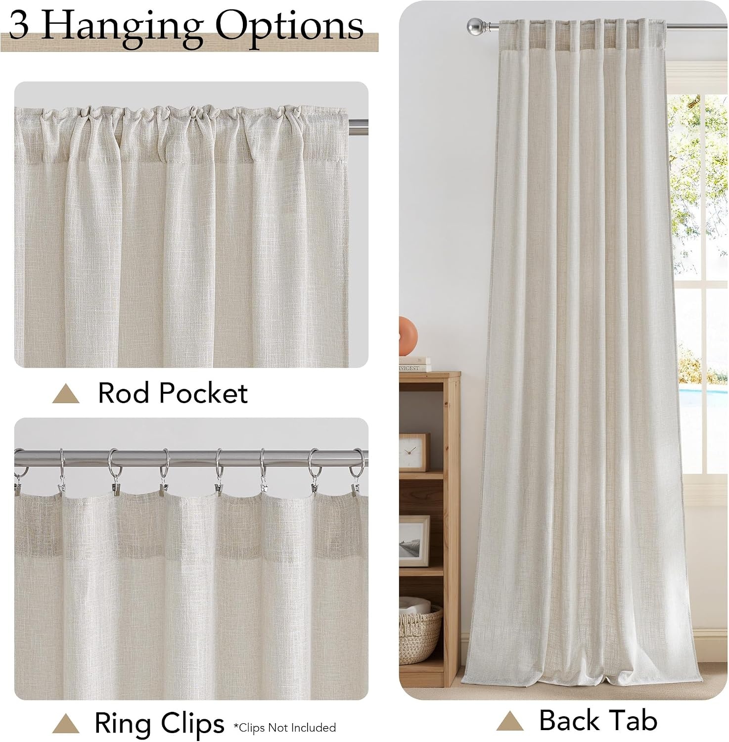 image:imageNICETOWN Floral Linen Curtains 84 inches Long Pink Pattern Printed for Girls Bedroom Nursery Boho Farmhouse Window Sheer Curtain Drapes Aesthetic Light Filtering Privacy 2 Panel Sets 55 WFog Grey