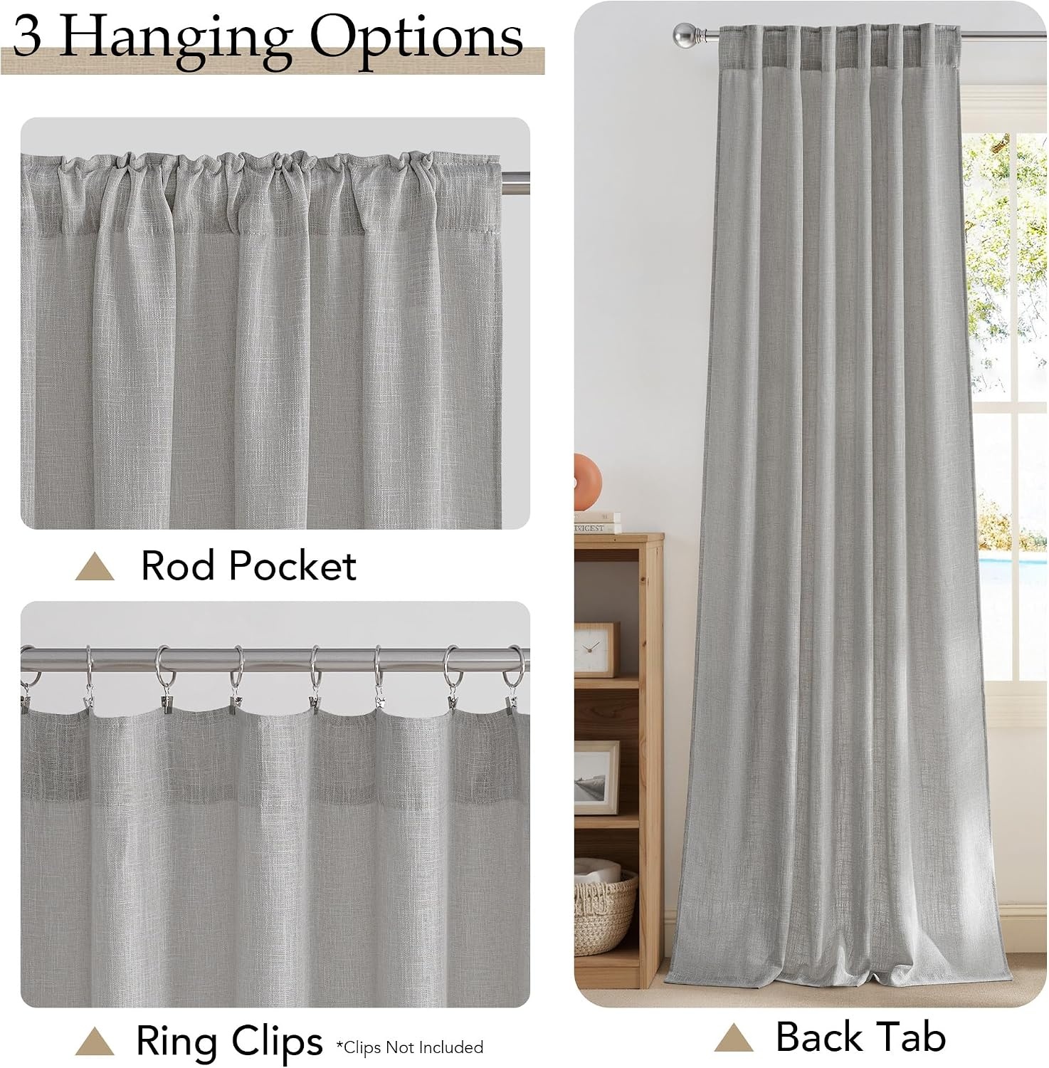 image:imageNICETOWN Floral Linen Curtains 84 inches Long Pink Pattern Printed for Girls Bedroom Nursery Boho Farmhouse Window Sheer Curtain Drapes Aesthetic Light Filtering Privacy 2 Panel Sets 55 WSeedpearl