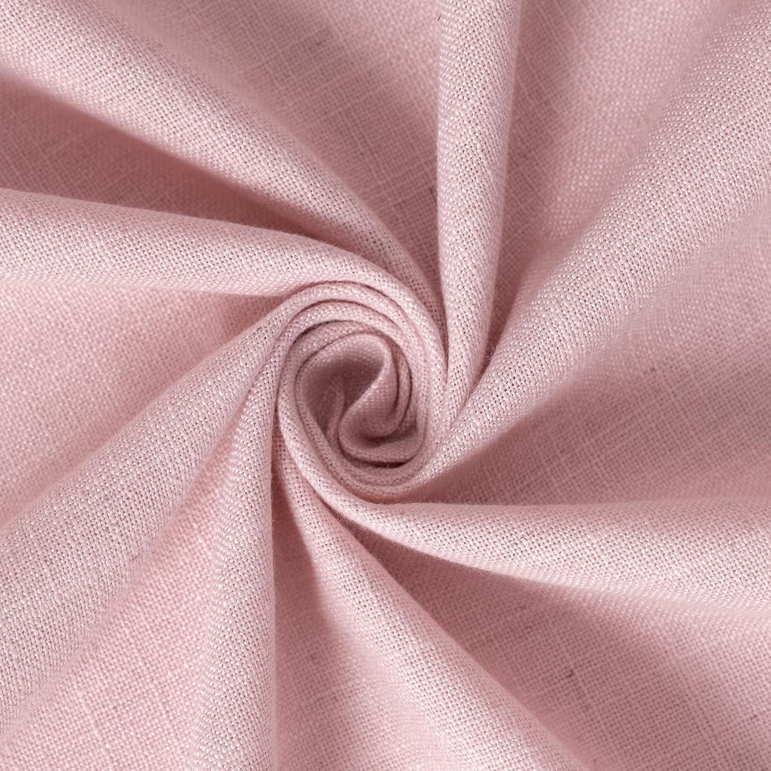 image:imageNICETOWN Floral Linen Curtains 84 inches Long Pink Pattern Printed for Girls Bedroom Nursery Boho Farmhouse Window Sheer Curtain Drapes Aesthetic Light Filtering Privacy 2 Panel Sets 55 WPink