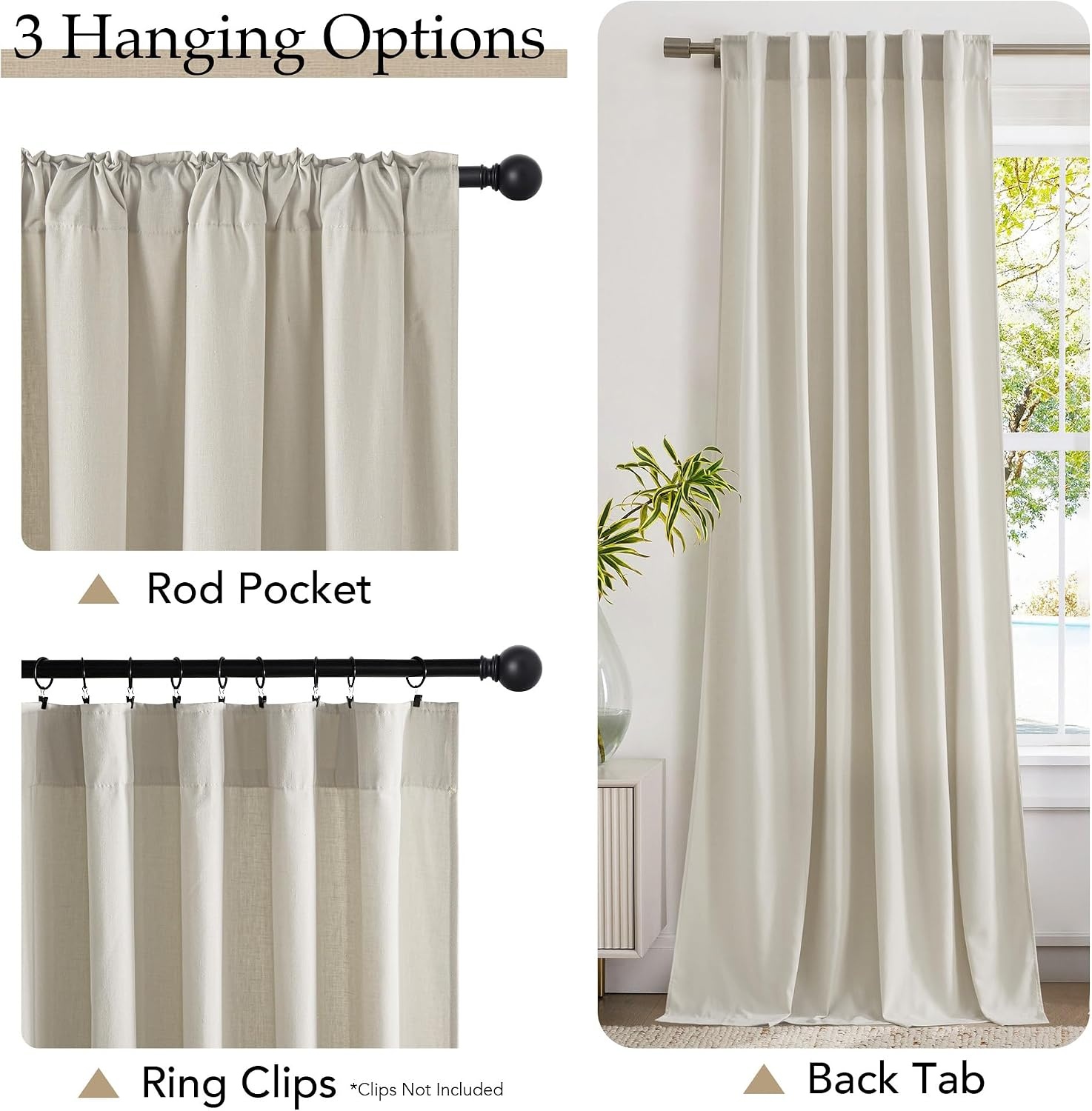 image:imageNICETOWN Floral Linen Curtains 84 inches Long Pink Pattern Printed for Girls Bedroom Nursery Boho Farmhouse Window Sheer Curtain Drapes Aesthetic Light Filtering Privacy 2 Panel Sets 55 WBeige