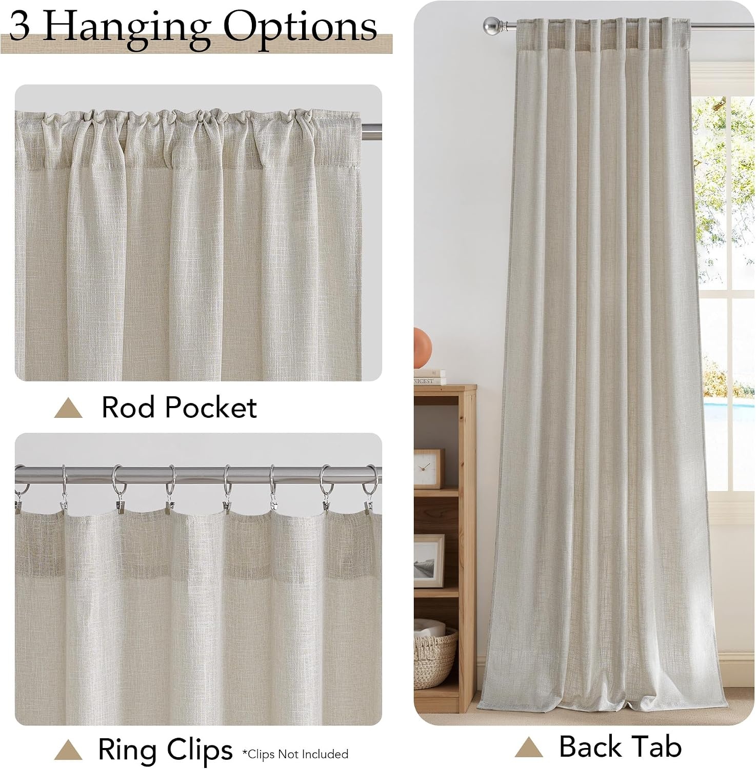 image:imageNICETOWN Floral Linen Curtains 84 inches Long Pink Pattern Printed for Girls Bedroom Nursery Boho Farmhouse Window Sheer Curtain Drapes Aesthetic Light Filtering Privacy 2 Panel Sets 55 WBurlywood Birch