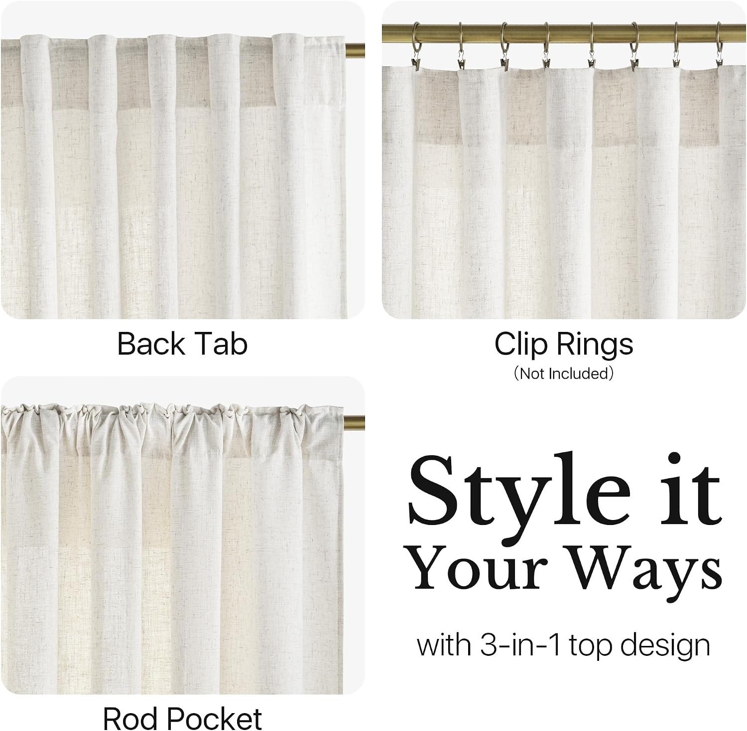 image:imageNICETOWN Floral Linen Curtains 84 inches Long Pink Pattern Printed for Girls Bedroom Nursery Boho Farmhouse Window Sheer Curtain Drapes Aesthetic Light Filtering Privacy 2 Panel Sets 55 WLinen