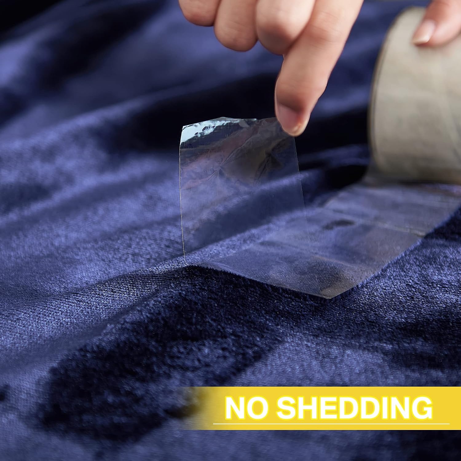 image:imageNICETOWN Grey Fleece Twin Blanket 300GSM Soft Lightweight Plush Cozy Twin Blankets for Bed Sofa Couch Travel Camping 60x80 inchesSherpa Fleece Navy Blue