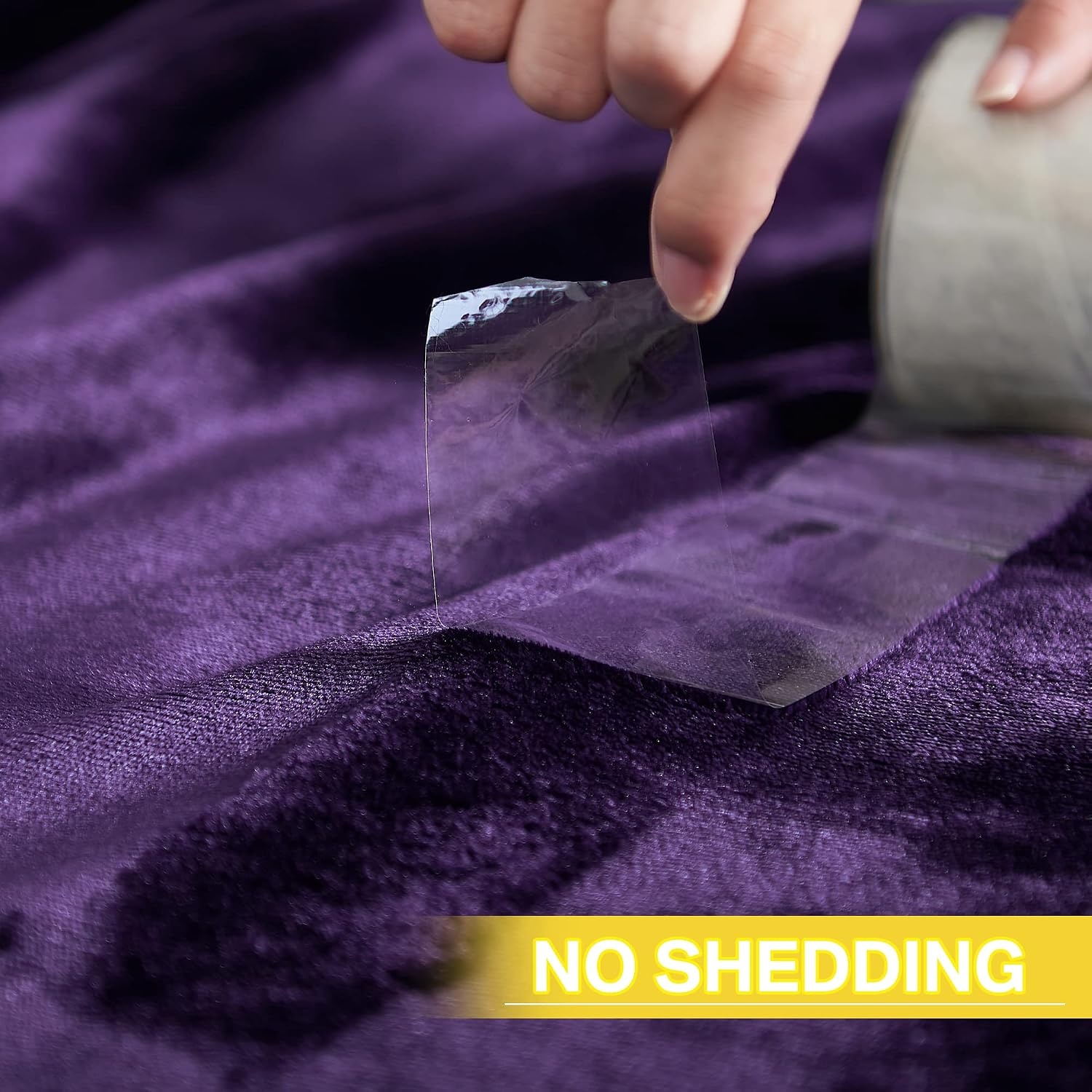 image:imageNICETOWN Grey Fleece Twin Blanket 300GSM Soft Lightweight Plush Cozy Twin Blankets for Bed Sofa Couch Travel Camping 60x80 inchesSherpa Fleece Purple