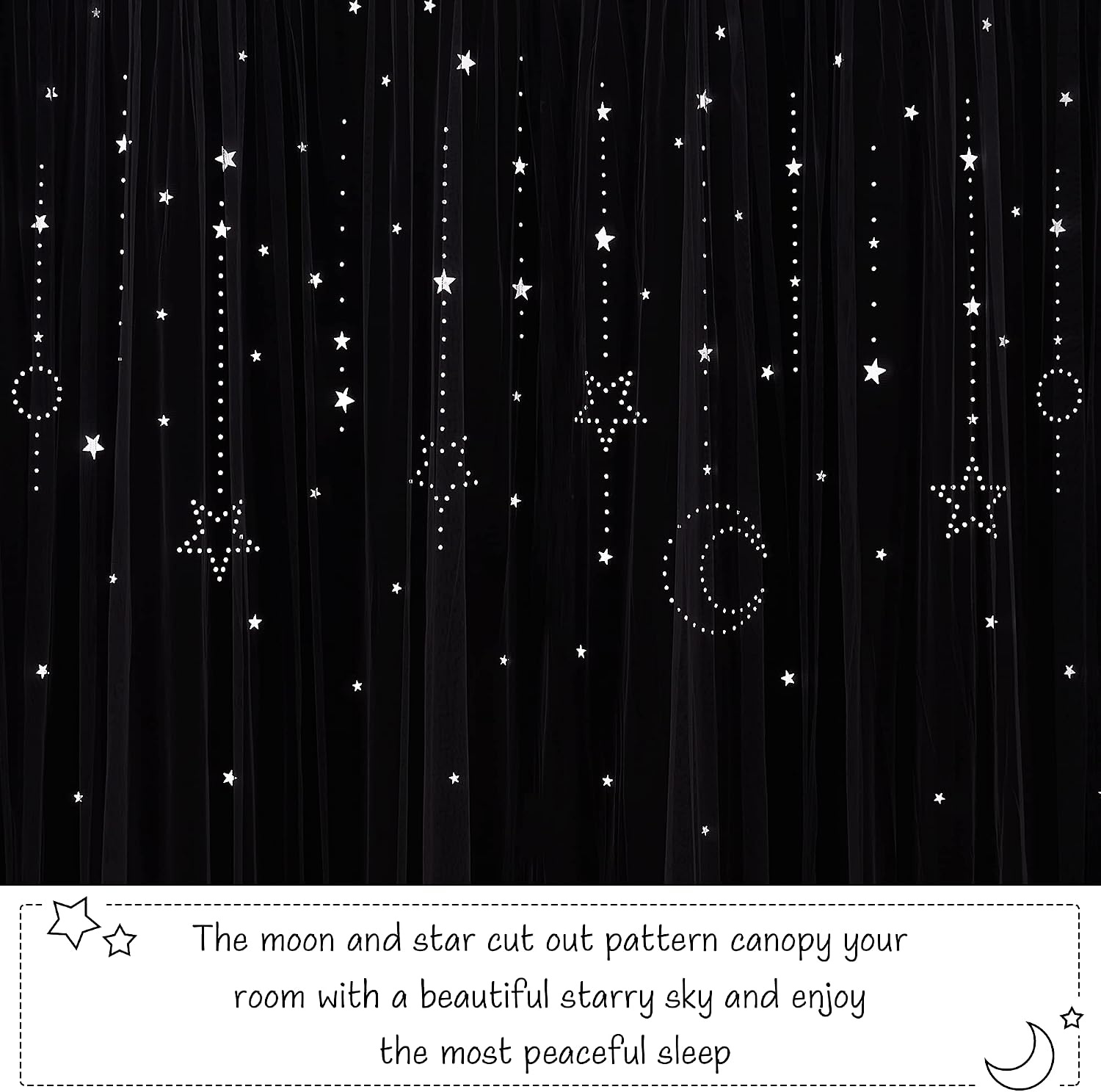 image:imageNICETOWN Kids Room Decor Curtains for Girls Nursery Star Cut Princess Room Design Curtains with Versatile Styling Options for Backdrops Pink amp Yellow amp Green amp Pink Each is W52 x L84 Sold by 2Moon Star Grey
