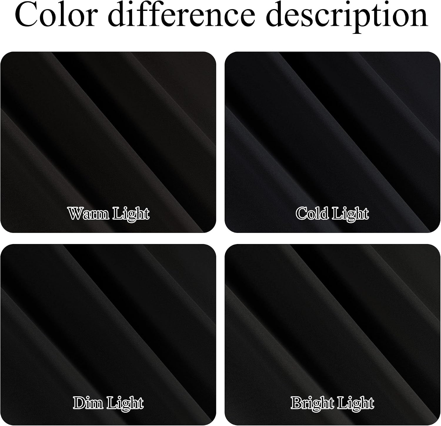 image:imageNICETOWN White NonSeeThrough Light Filtering Curtains Semi Sheer Privacy Grommet Drapes 108 Inches Long 2 Panels Cat Proof Window Curtains for Living Room Bedroom Home Decor 42 WBlack