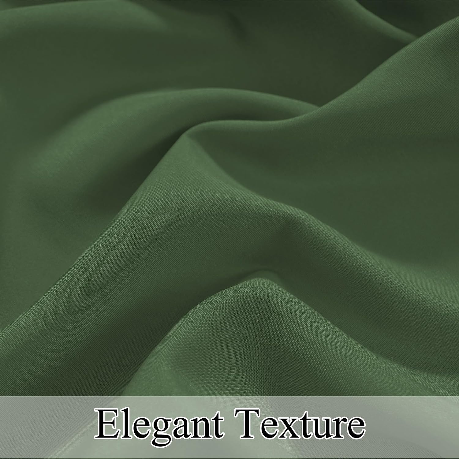 image:imageNICETOWN White NonSeeThrough Light Filtering Curtains Semi Sheer Privacy Grommet Drapes 108 Inches Long 2 Panels Cat Proof Window Curtains for Living Room Bedroom Home Decor 42 WDark Green