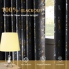 NICETOWN 100% Blackout Curtains Silver and Gold Patterned for Bedroom Living Room 84 Inches Long Marble Print Room Darkening Noise Reducing Thermal Insulated Grommet Abstract Drapes, 52″ W, 2 Panels(Silver Grey)