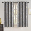 NICETOWN 100% Blackout Curtains Silver and Gold Patterned for Bedroom Living Room 84 Inches Long Marble Print Room Darkening Noise Reducing Thermal Insulated Grommet Abstract Drapes, 52″ W, 2 Panels(Silver Grey)