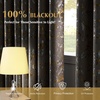 NICETOWN 100% Blackout Curtains Silver and Gold Patterned for Bedroom Living Room 84 Inches Long Marble Print Room Darkening Noise Reducing Thermal Insulated Grommet Abstract Drapes, 52″ W, 2 Panels(Natural)
