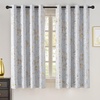 NICETOWN 100% Blackout Curtains Silver and Gold Patterned for Bedroom Living Room 84 Inches Long Marble Print Room Darkening Noise Reducing Thermal Insulated Grommet Abstract Drapes, 52″ W, 2 Panels(Greyish White)