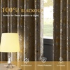 NICETOWN 100% Blackout Silver and Gold Patterned Curtains for Living Room Bedroom Beige Marble Print with Sheer Curtains Grommet Casual Voile Sheer with Light Filter Window Treatments
