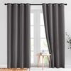 NICETOWN 100% Blackout Silver and Gold Patterned Curtains for Living Room Bedroom Marble Print with Gray Blackout Curtains for Bedroom 84 inches Long