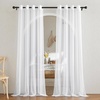 NICETOWN 100% Blackout Silver and Gold Patterned Curtains for Living Room Bedroom Marble Print with White Sheer Curtains 84 inches Long – Home Decoration Grommet Elegant Window Treatments