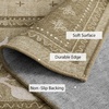 NICETOWN 8×10 Ultra-Thin Brown Oriental Rug for Bedroom, Tumble Washable Area Rugs 8×10, Boho Non-Slip Vintage Living Room Rugs, Oriental Carpet Entrance for Kitchen, Laundry, Bathroom, Bedroom(Natural)