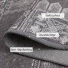NICETOWN 8×10 Ultra-Thin Brown Oriental Rug for Bedroom, Tumble Washable Area Rugs 8×10, Boho Non-Slip Vintage Living Room Rugs, Oriental Carpet Entrance for Kitchen, Laundry, Bathroom, Bedroom(Dark Grey)