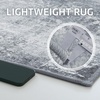 NICETOWN 8×10 Ultra-Thin Brown Oriental Rug for Bedroom, Tumble Washable Area Rugs 8×10, Boho Non-Slip Vintage Living Room Rugs, Oriental Carpet Entrance for Kitchen, Laundry, Bathroom, Bedroom(Sandy Grey)