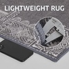 NICETOWN 8×10 Ultra-Thin Brown Oriental Rug for Bedroom, Tumble Washable Area Rugs 8×10, Boho Non-Slip Vintage Living Room Rugs, Oriental Carpet Entrance for Kitchen, Laundry, Bathroom, Bedroom(Dark Grey)