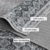 NICETOWN 8×10 Ultra-Thin Brown Oriental Rug for Bedroom, Tumble Washable Area Rugs 8×10, Boho Non-Slip Vintage Living Room Rugs, Oriental Carpet Entrance for Kitchen, Laundry, Bathroom, Bedroom(Grey)