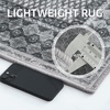 NICETOWN 8×10 Ultra-Thin Brown Oriental Rug for Bedroom, Tumble Washable Area Rugs 8×10, Boho Non-Slip Vintage Living Room Rugs, Oriental Carpet Entrance for Kitchen, Laundry, Bathroom, Bedroom(Grey)