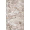 NICETOWN 8×10 Ultra-Thin Brown Oriental Rug for Bedroom, Tumble Washable Area Rugs 8×10, Boho Non-Slip Vintage Living Room Rugs, Oriental Carpet Entrance for Kitchen, Laundry, Bathroom, Bedroom(Sandy Yellow)