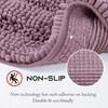 NICETOWN Black Bathroom Floor Mat, Anti-Slip Soft Living Room Bedroom Mat Floor Water Absorbent, Low-Profile Rug Doormat for Entry, Mud Room Mat, Back Door, High Traffic Areas (47 x 24 – inches)(Mauve)
