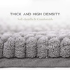 NICETOWN Black Bathroom Floor Mat, Anti-Slip Soft Living Room Bedroom Mat Floor Water Absorbent, Low-Profile Rug Doormat for Entry, Mud Room Mat, Back Door, High Traffic Areas (47 x 24 – inches)(Dove Grey)