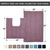 NICETOWN Black Bathroom Floor Mat, Anti-Slip Soft Living Room Bedroom Mat Floor Water Absorbent, Low-Profile Rug Doormat for Entry, Mud Room Mat, Back Door, High Traffic Areas (47 x 24 – inches)(Purple)